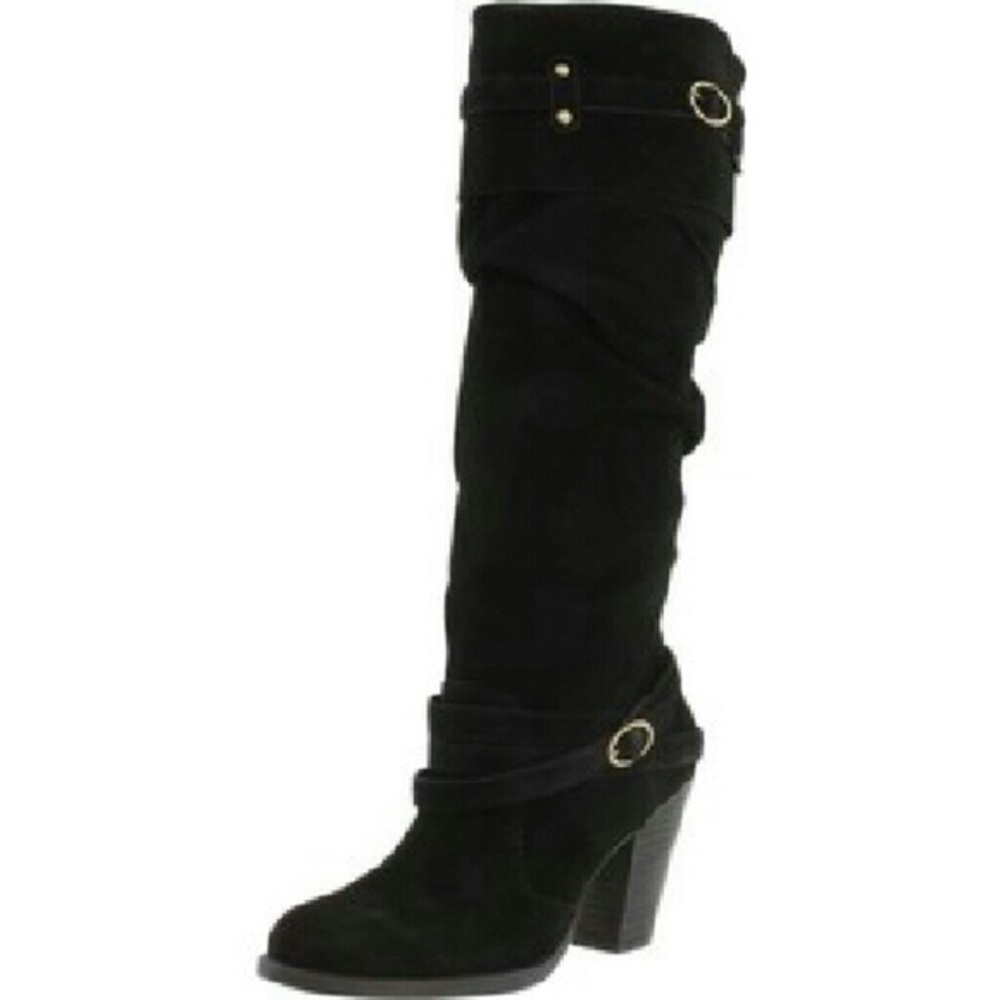 Steve Madden Evvie Black Suede Boots